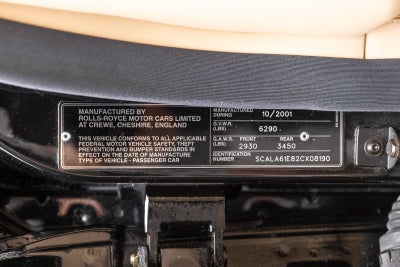Rolls-Royce Silver Seraph de 4 puertas, berlina, del año 2002
