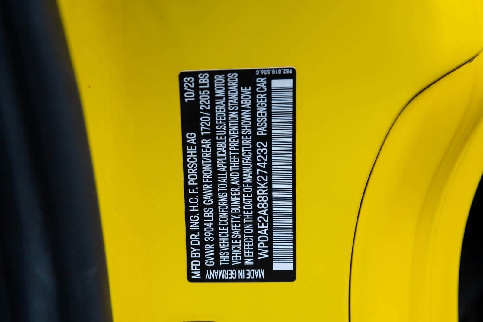 2024 Porsche 718 Cayman GT4 RS