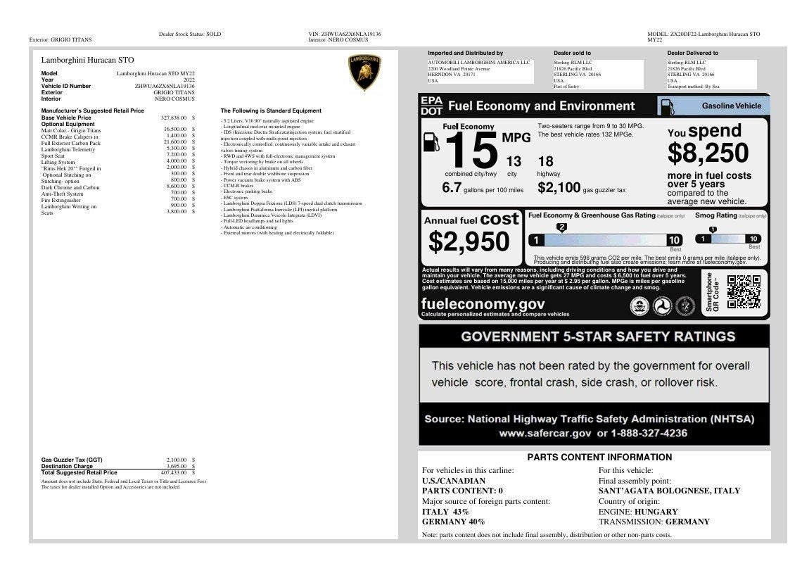 Lamborghini Huracán STO Coupé 2022